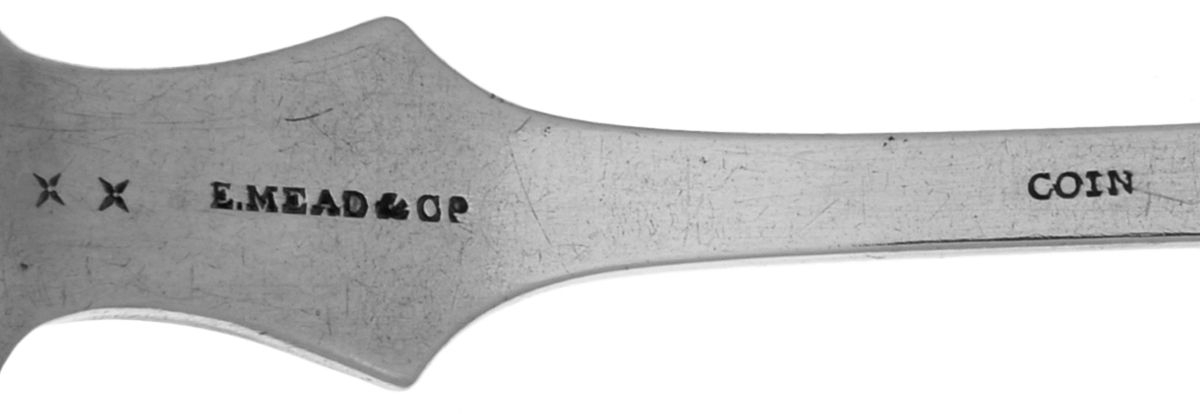 Coin Silver Flatware Tablespoon (Serving Spoon) by Edward Edmund Mead (Meade)-3