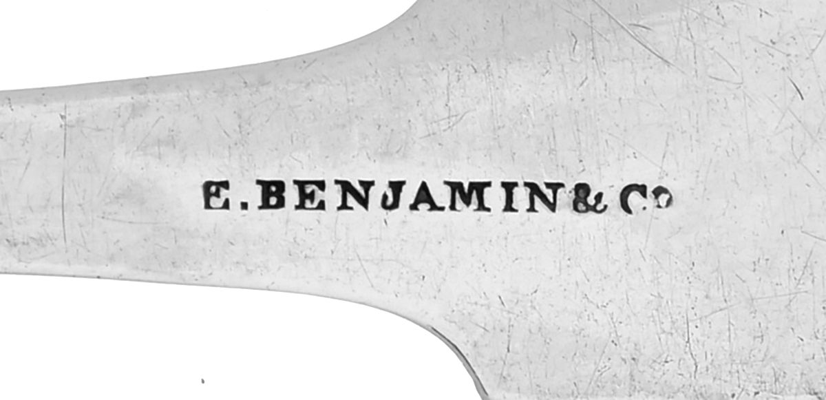 Coin Silver Flatware Tablespoon (Serving Spoon) by Everard Benjamin &Co-3
