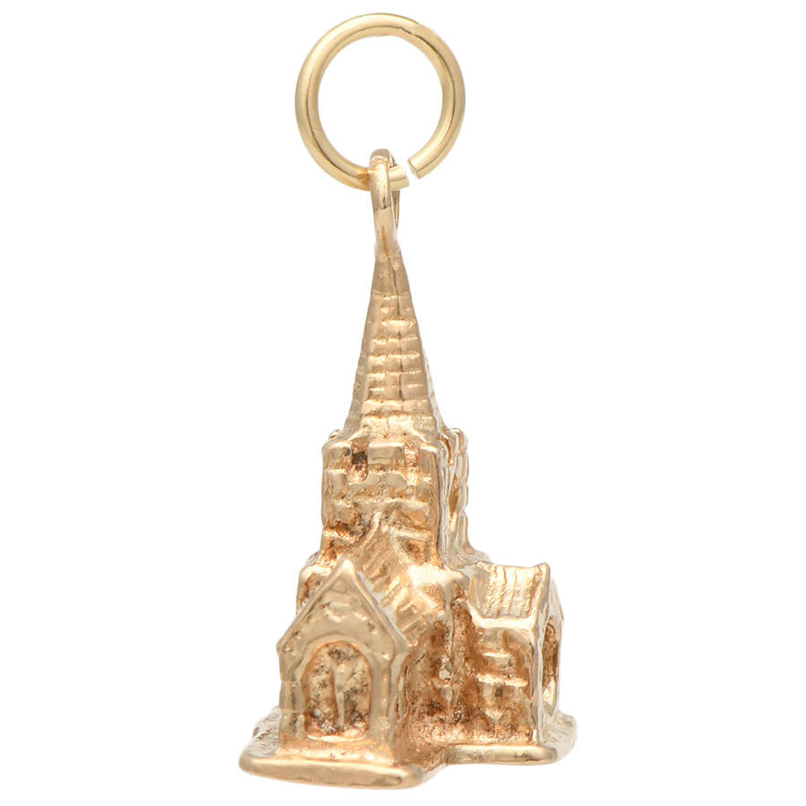 9KY Vintage European Pastoral Church Charm-1