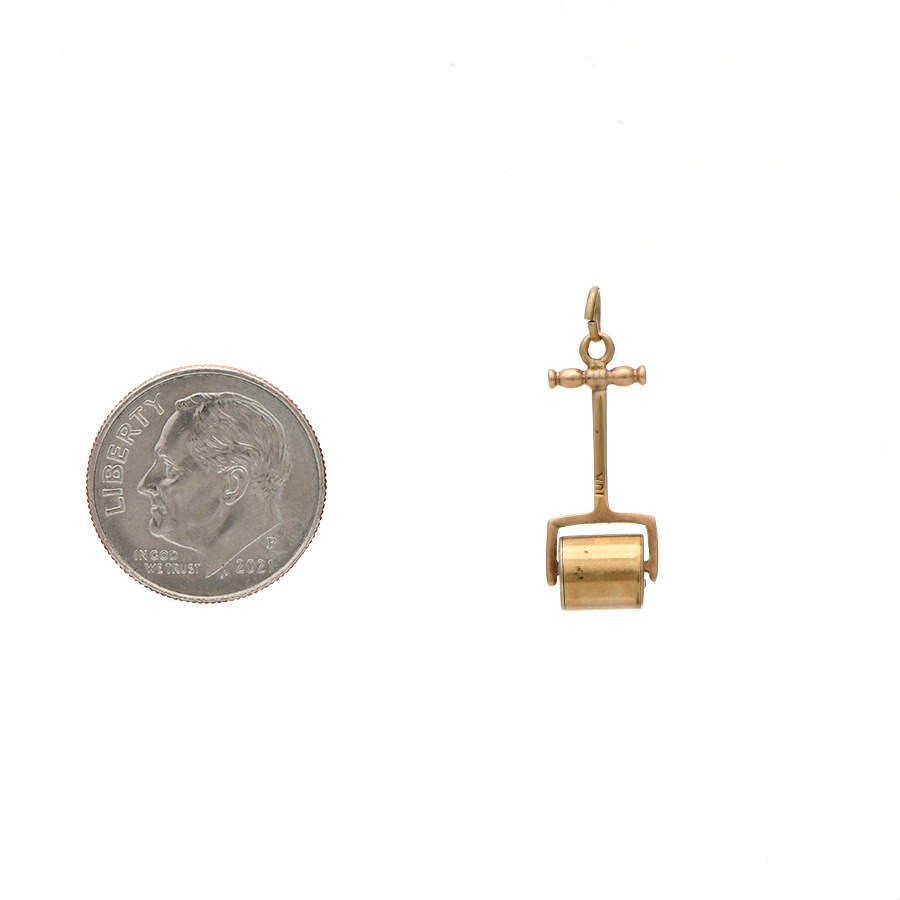 10KY Vintage Moveable Lawn Mower Charm-2