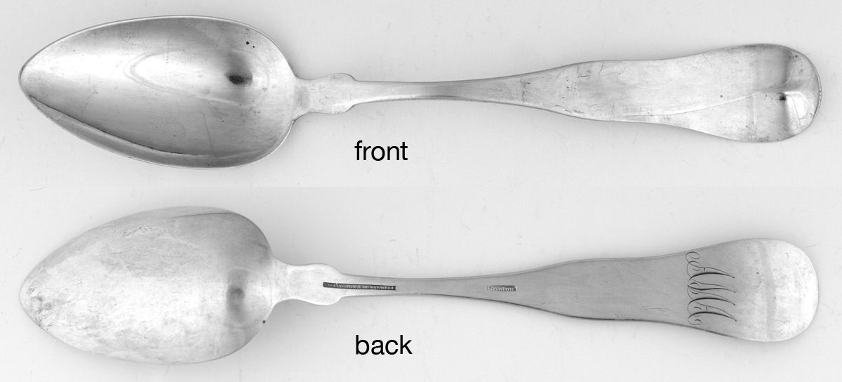 Coin Silver Flatware Tablespoon (Serving Spoon) by Farrington & Hunnewell-4