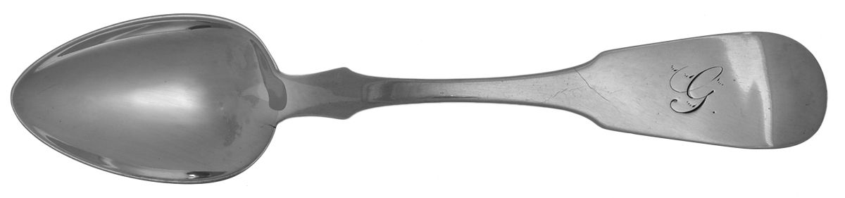 Coin Silver Flatware Teaspoon by John C Farr & C E Thompson-1