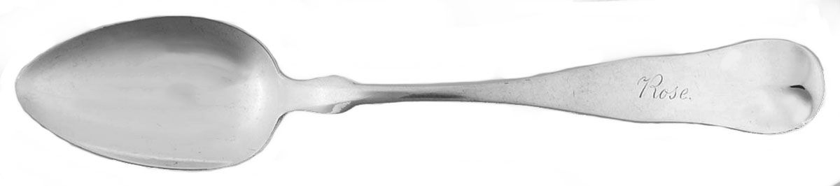 Coin Silver Flatware Dessert/Oval Soup Spoon by Farrington & Hunnewell-1