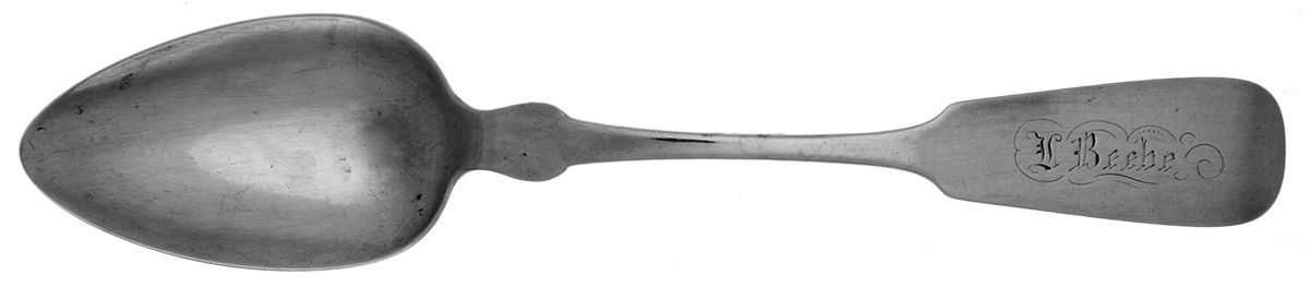 Coin Silver Flatware Tablespoon (Serving Spoon) by Farrington & Hunnewell-1