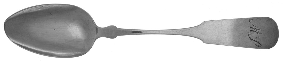 Coin Silver Flatware Tablespoon (Serving Spoon) by Farrington & Hunnewell-1