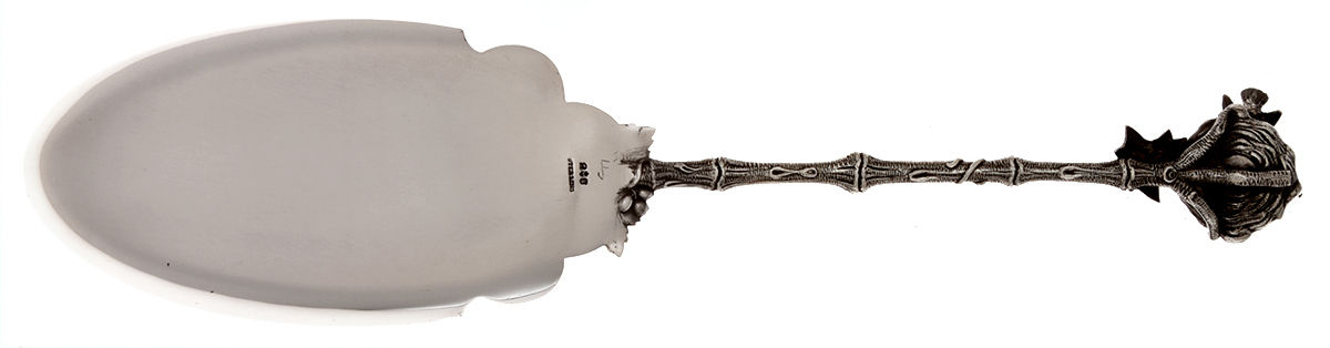 Birds Nest (Sterling, 1865) Solid Pudding Serving Knife by Gorham Silver-2