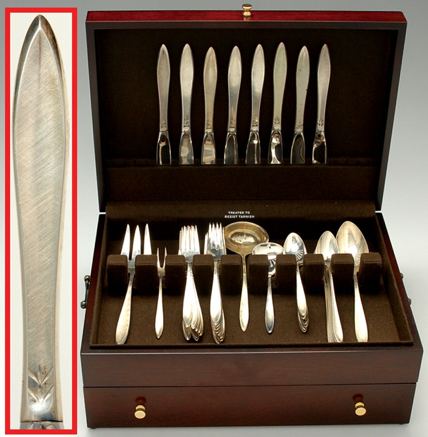 Gorham Silver Gossamer (Sterling, 1965, No Monograms) 46 Piece Set