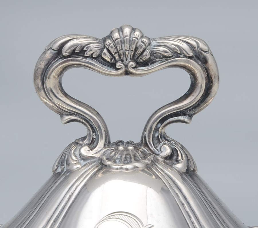 A2366 (Sterling, Hollowware) Small Tureen & Lid by Gorham Silver-5