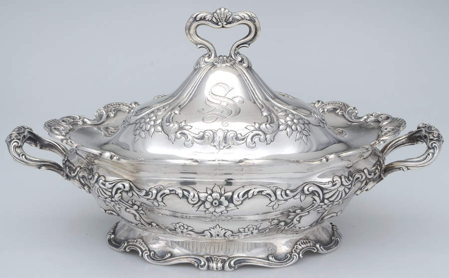 A2366 (Sterling, Hollowware) Small Tureen & Lid by Gorham Silver-1