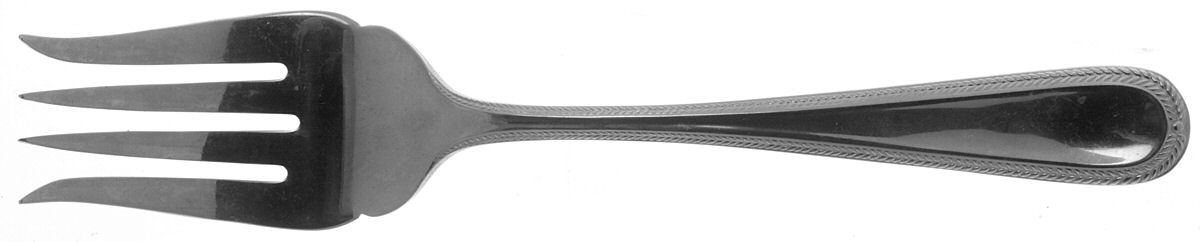 Gorham Silver Braid (Stainless) Medium Solid Cold Meat Serving Fork
