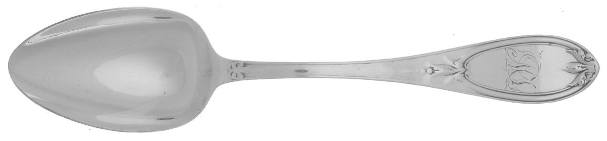 Coin Silver Flatware Tablespoon (Serving Spoon) by George W. Webb-1