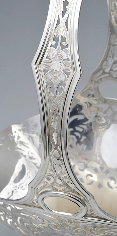 1190 (Sterling, Hollowware) Basket by Gorham Silver-4