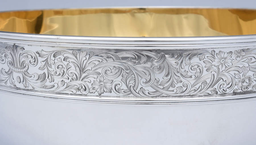 White Paisley (Sterling, Hollowware) Punch Bowl by Gorham Silver-3