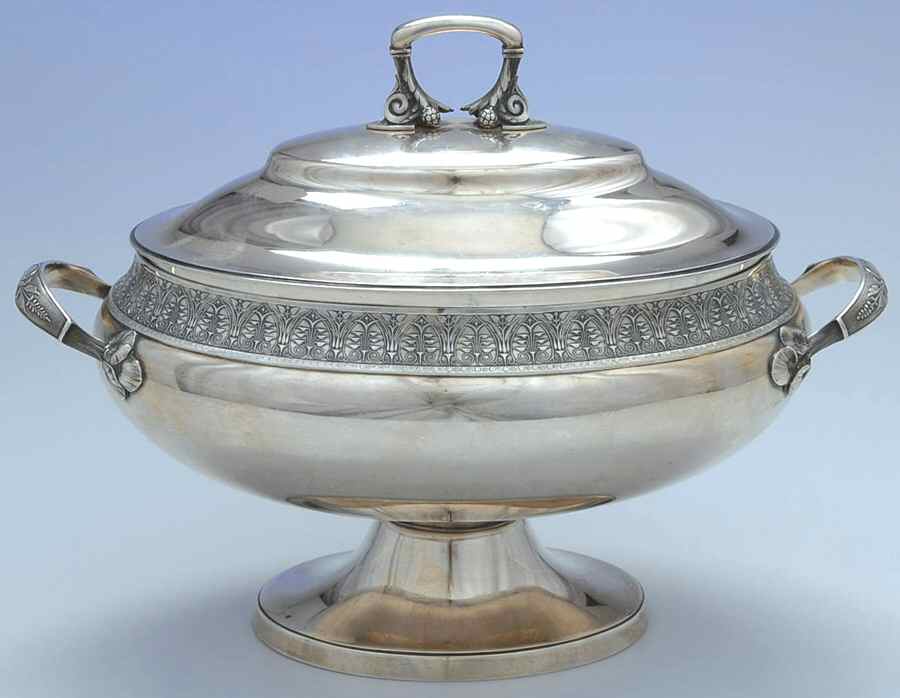 180 (Sterling, Hollowware) Tureen & Lid by Gorham Silver-3