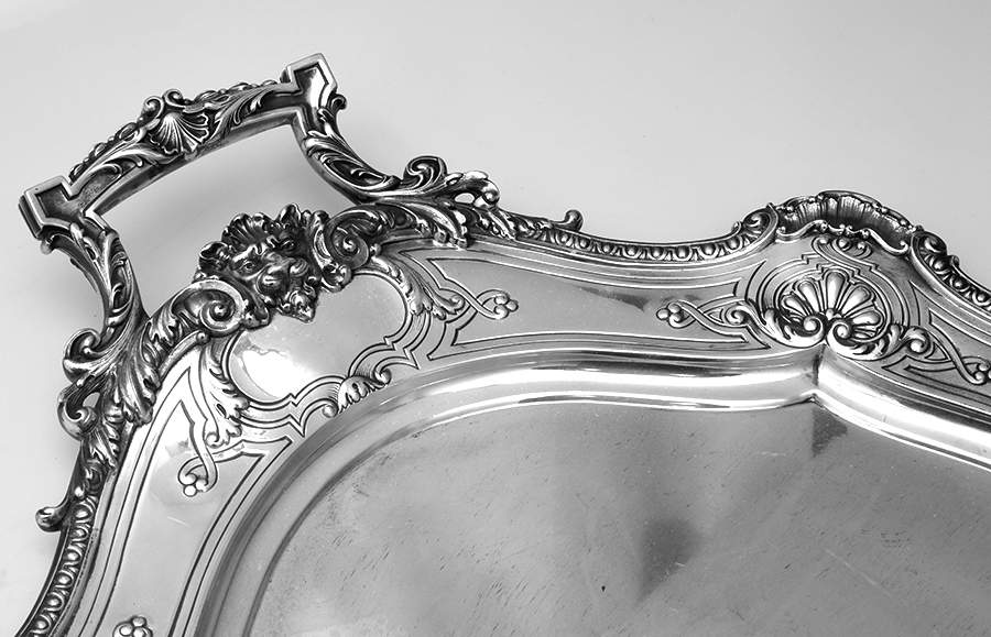A5437 (Sterling, Hollowware) 26" Waiter Tray by Gorham Silver-3