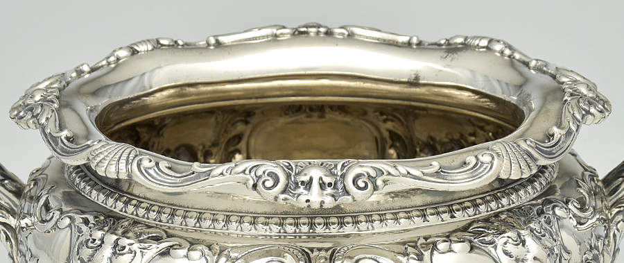 8077 (Sterling, Hollowware) 7 Piece Tea Set (SCP, STP, SCR, SSU, SWB, SKES & WTL) by Graff Washbourn & Dunn-6