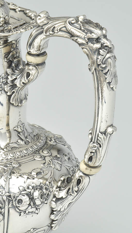 8077 (Sterling, Hollowware) 7 Piece Tea Set (SCP, STP, SCR, SSU, SWB, SKES & WTL) by Graff Washbourn & Dunn-3