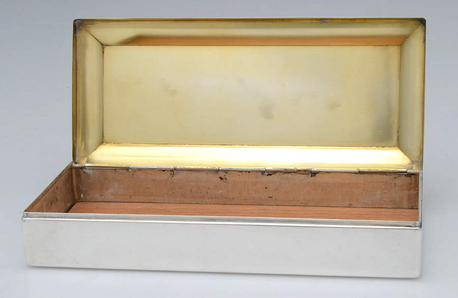 353 (Sterling, Hollowware) Cigar Box with Lid by Gorham Silver-2