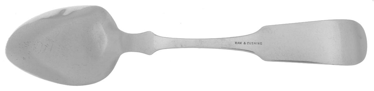 Coin Silver Flatware Tablespoon (Serving Spoon) by Ham & Cushing-2