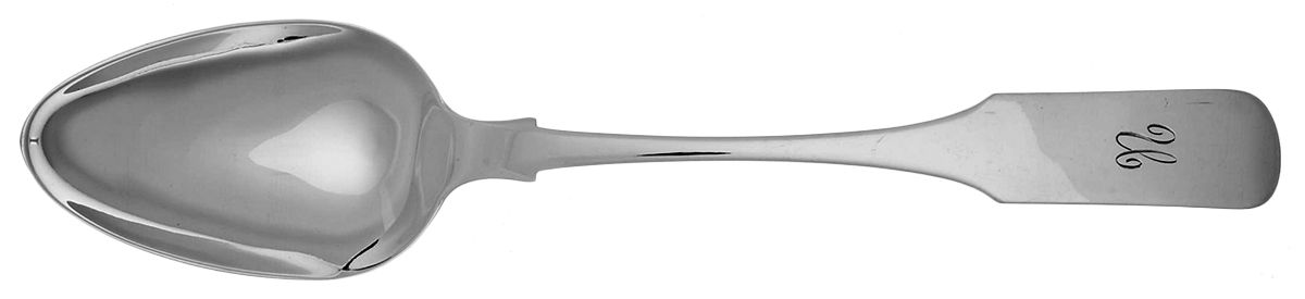 Coin Silver Flatware Tablespoon (Serving Spoon) by Harvey Lewis-1