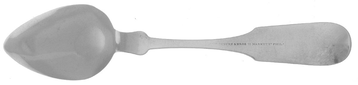 Coin Silver Flatware Tablespoon (Serving Spoon) by Hildeburn & Bros.-3