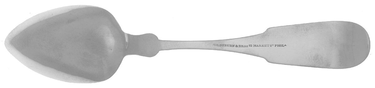 Coin Silver Flatware Spoon-Dessert/Oval Soup by Hildeburn & Bros.-2