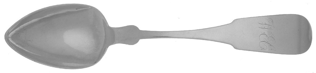 Coin Silver Flatware Spoon-Dessert/Oval Soup by Hildeburn & Bros.-1