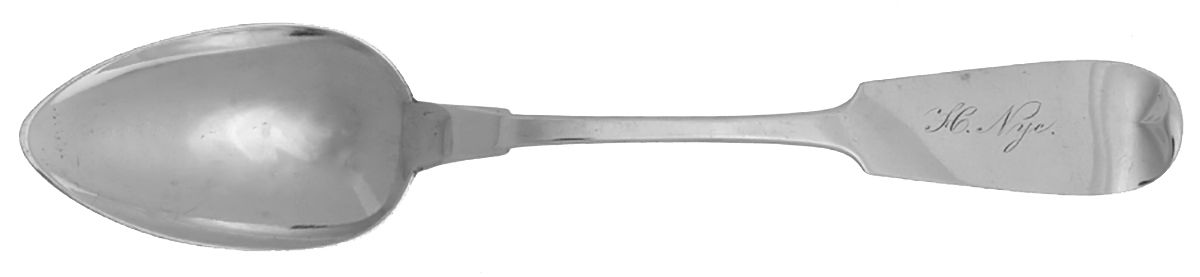 Coin Silver Flatware Tablespoon (Serving Spoon) by Hotchkiss & Schreuder-1