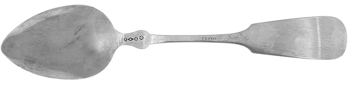 Coin Silver Flatware Tablespoon (Serving Spoon) by Hotchkiss & Schreuder-2