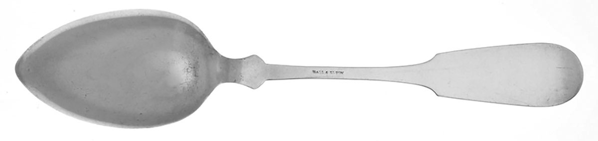 Coin Silver Flatware Tablespoon (Serving Spoon) by Hall & Elton-5