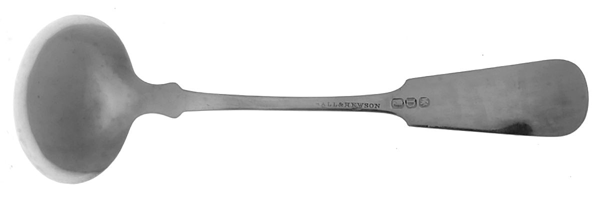 Coin Silver Flatware Solid Piece Cream Ladle by Hall & Hewson-2