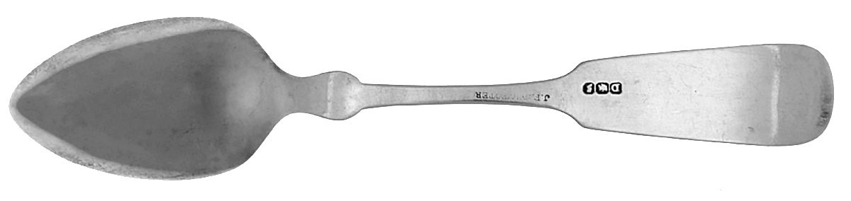 Coin Silver Flatware Teaspoon by Hall,Hewson &Brower-2