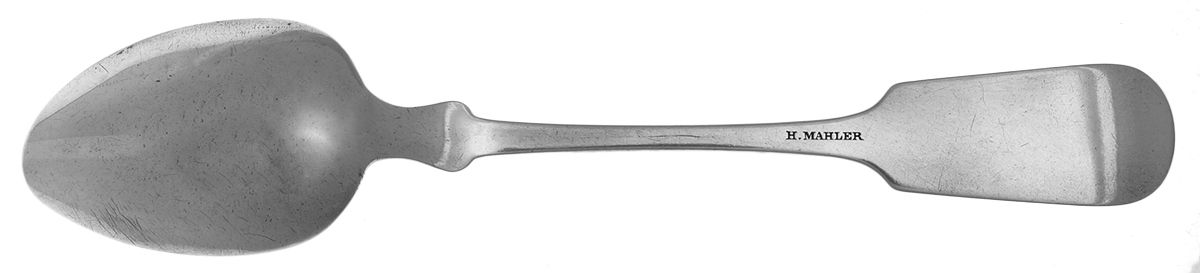 Coin Silver Flatware Tablespoon (Serving Spoon) by H Mahler-2