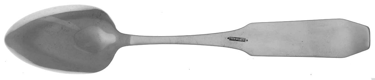 Coin Silver Flatware Tablespoon (Serving Spoon) by William Hamlin-2