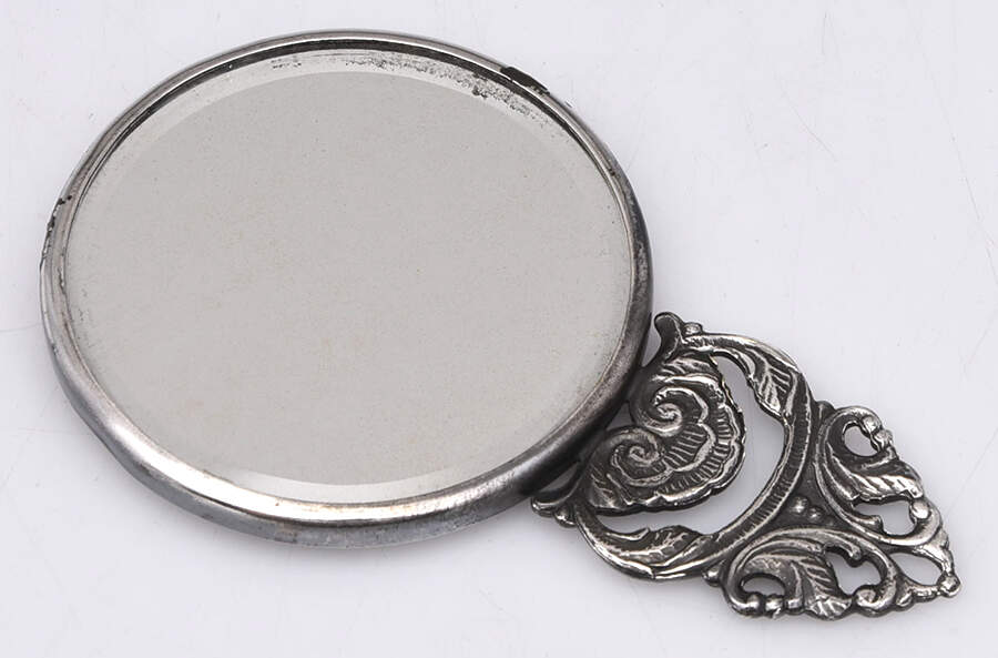 1288 (Silverplate, Hollowware) Purse Mirror by Hans Jensen-2
