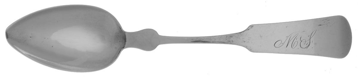 Coin Silver Flatware Teaspoon by Ira Strong Town-1