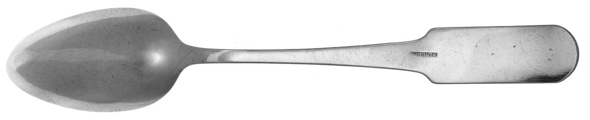 Coin Silver Flatware Tablespoon (Serving Spoon) by Isaac Lewis-2
