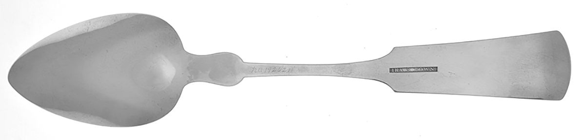 Coin Silver Flatware Tablespoon (Serving Spoon) by Ira Strong Town-2