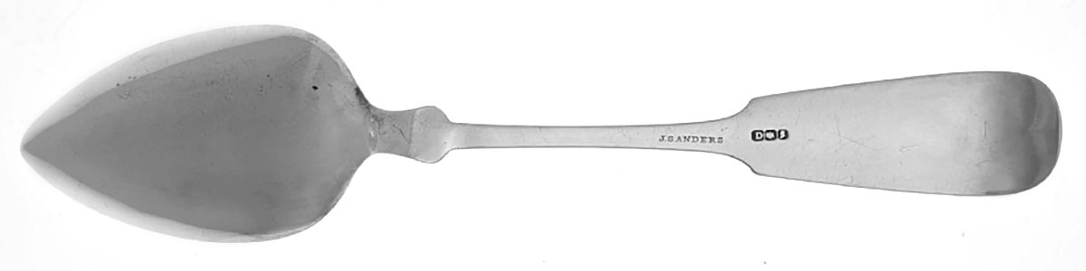 Coin Silver Flatware Tablespoon (Serving Spoon) by James Sanders-2