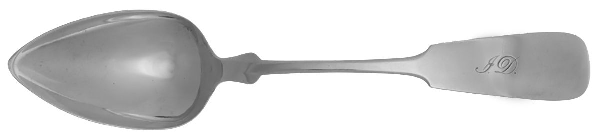 Coin Silver Flatware Tablespoon (Serving Spoon) by James Sanders-1