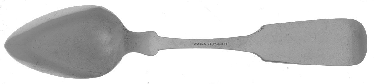 Coin Silver Flatware Teaspoon by John H Welsh-2