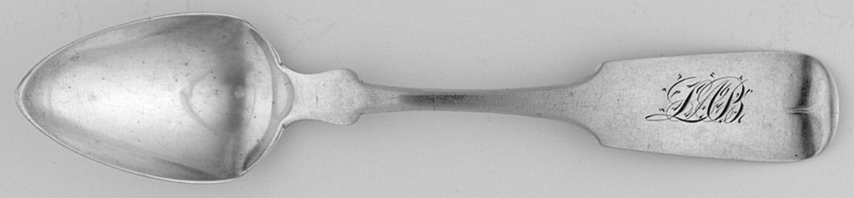 Coin Silver Flatware Teaspoon by John H Welsh-1