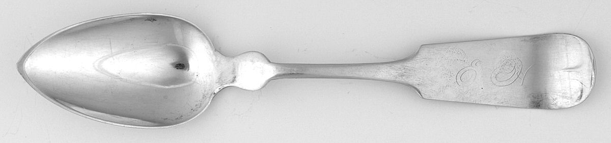 Coin Silver Flatware Teaspoon by Isaac Garrison-1