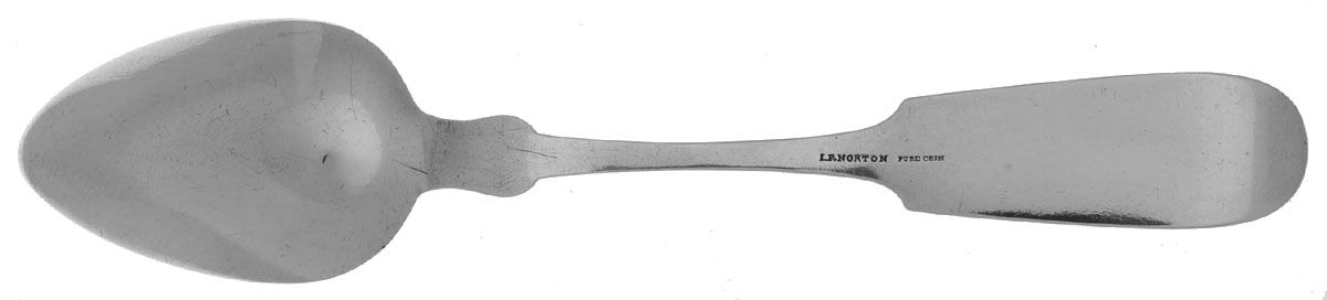 Coin Silver Flatware Tablespoon (Serving Spoon) by John F. Norton-2