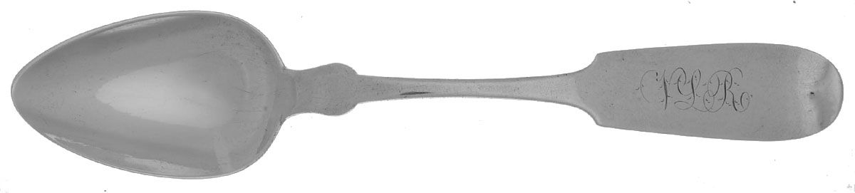 Coin Silver Flatware Tablespoon (Serving Spoon) by John F. Norton-1