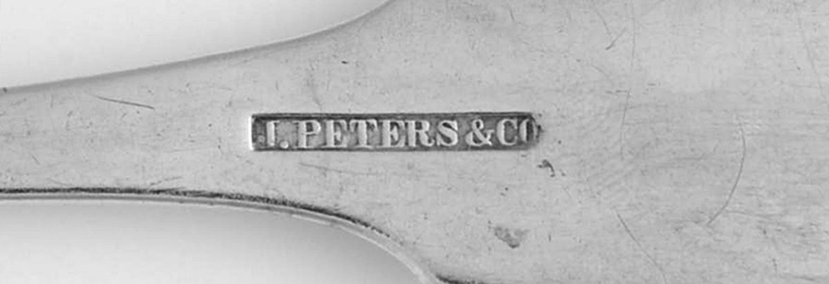 Coin Silver Flatware Tablespoon (Serving Spoon) by James Peters & Co-3