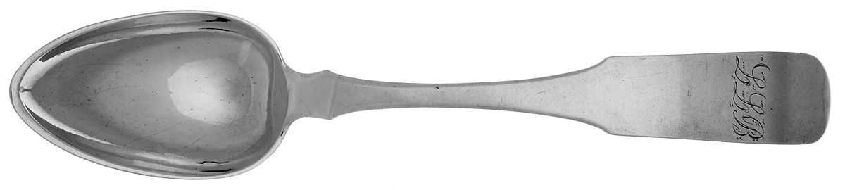 Coin Silver Flatware Tablespoon (Serving Spoon) by Joseph Blake Thaxter-1