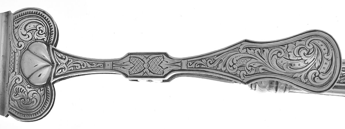 JZL1 (Sterling) Hollow Handle Asparagus Tongs w/Sterling Implement by Jan Abram Lintveld-4