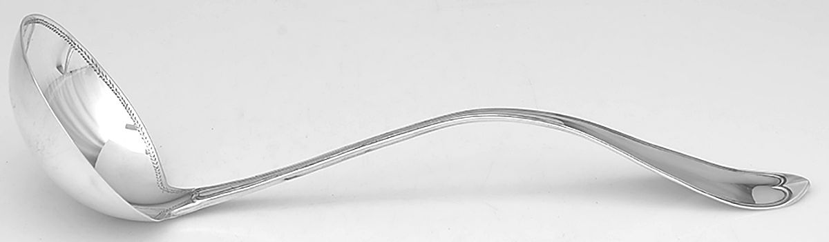 Coin Silver Flatware Solid Soup Ladle by James Watts Silver-1