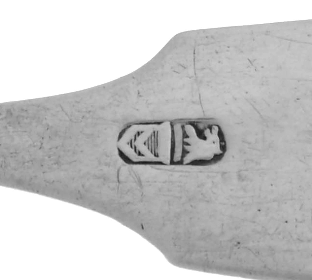Coin Silver Flatware Master Salt Spoon by James Watts Silver-3